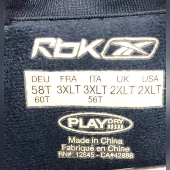 Reebok Training Essentials Playdry Jacket Size 2XLT NWT MSRP $65 - Picture 3 of 5